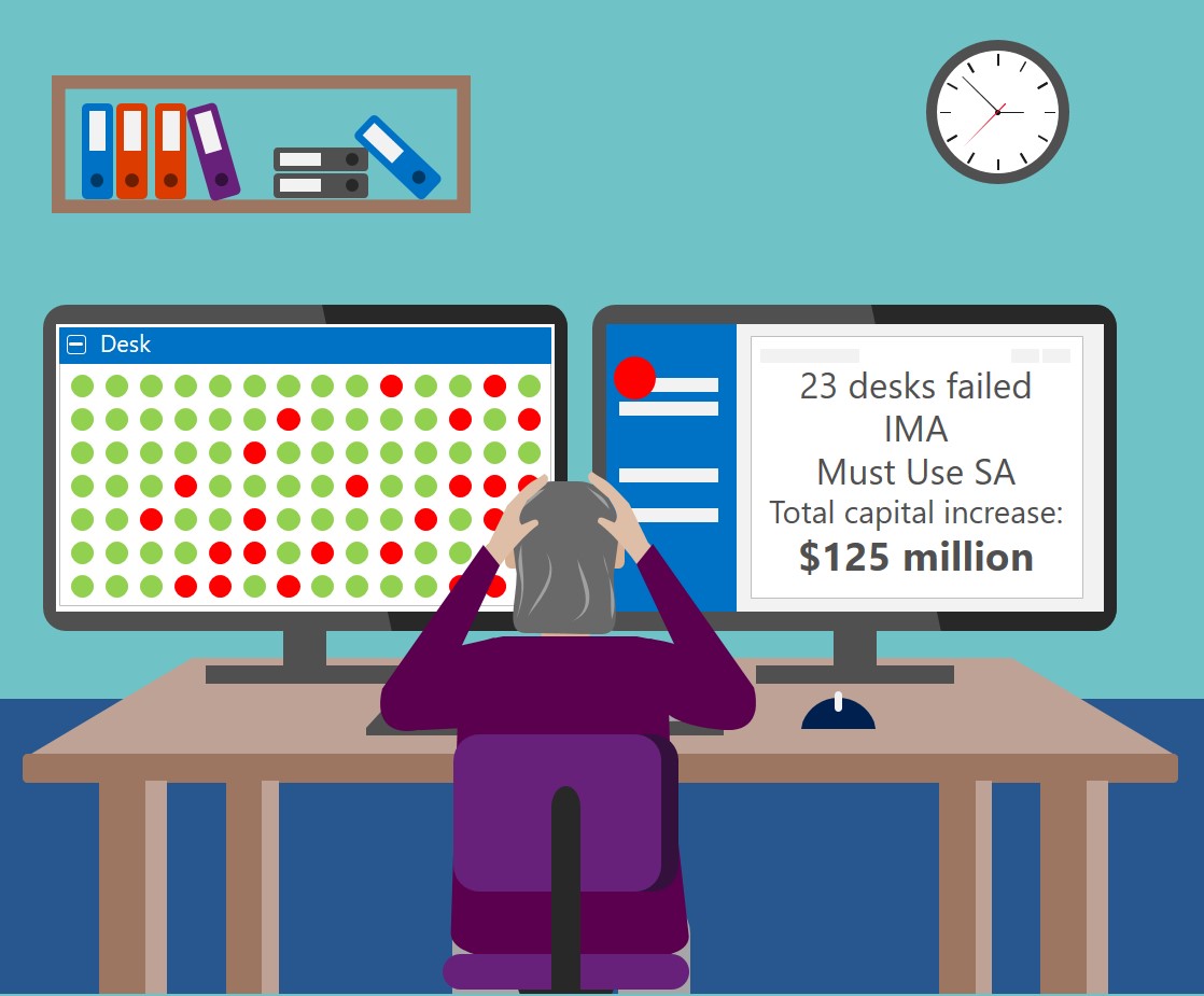 frustrated figure sitting in front of computers