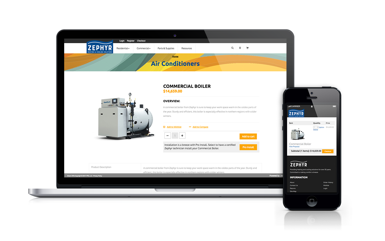Screen and mobile view