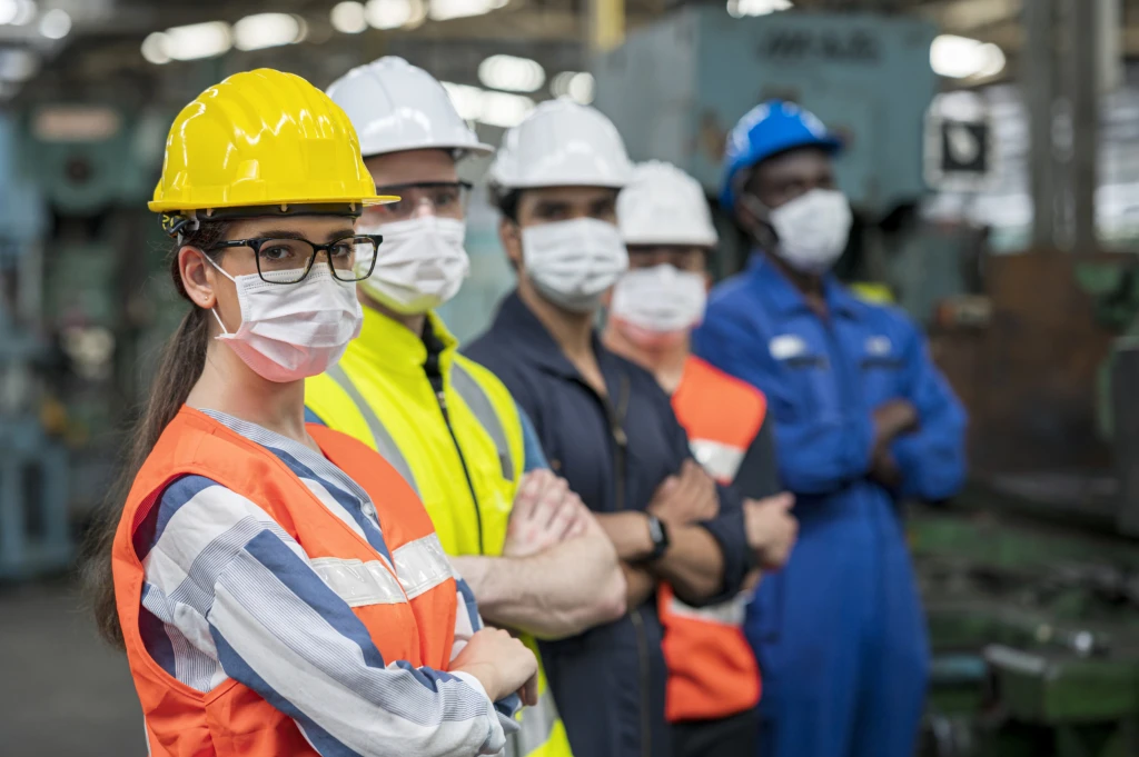a person wearing a helmet