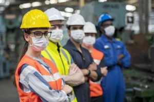 a person wearing a helmet