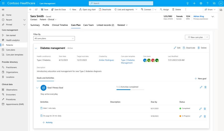 See all the care teams for a patient in one view.