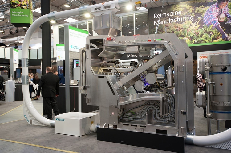 産業見本市「ハノーバーメッセ」2019 年、スイス Bühler のトウモロコシ選別装置