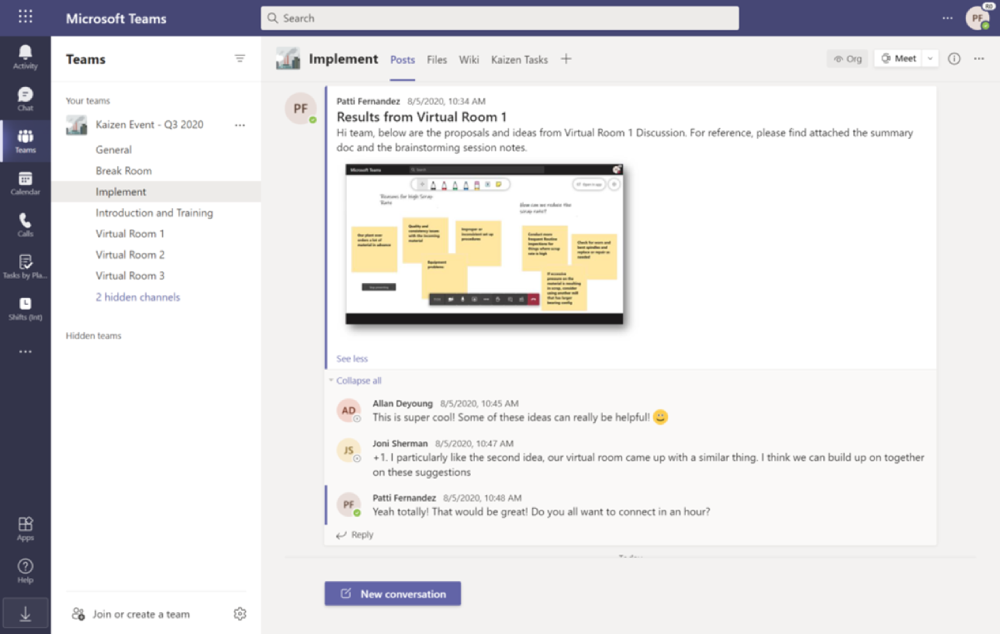 データのスクリーンショット