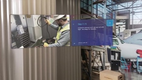 作業内容の説明画像投映イメージ