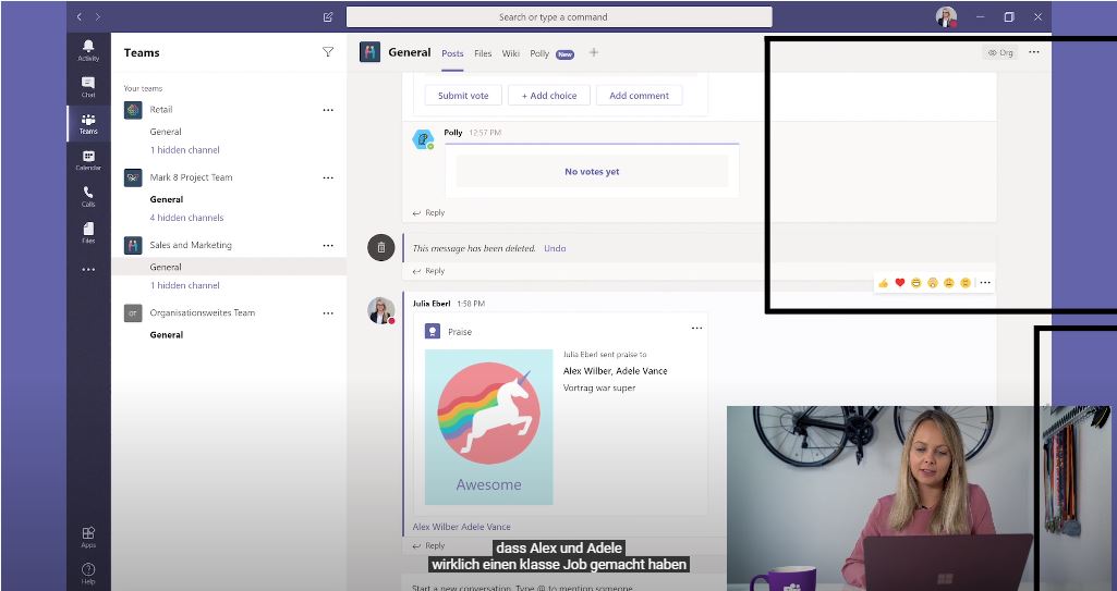 Video Vorschaubild für digitale Schokolade in Microsoft Teams