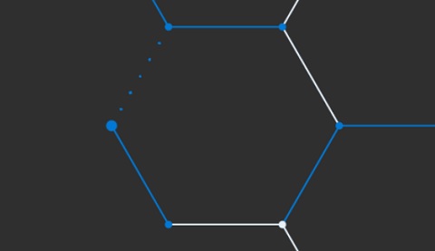 Sechseckige Waben auf schwarzem Hintergrund