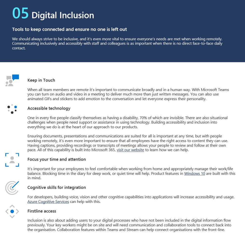 Snapshot of the Digital Inclusion page on the Resilience Report