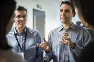 Members of the AI for Good cohort meet in February.