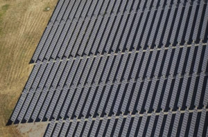 A solar farm. Renewables are important as part of a sustainability strategy.