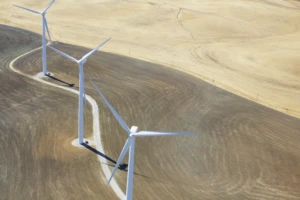 A wind farm. Renewables are important as part of a sustainability strategy.