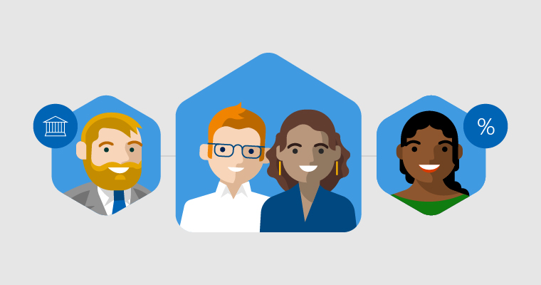 Customers standing together