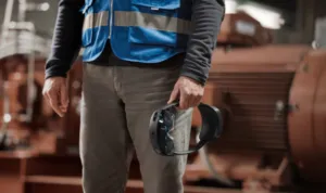 person holding hololens