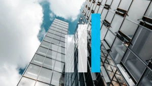 view of the building from the bottom