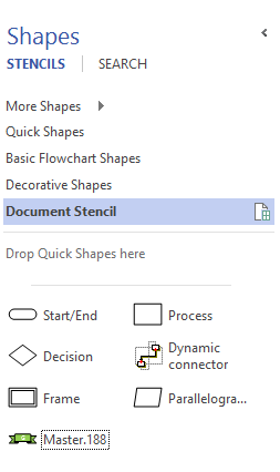 Master shape in the Document Stencil