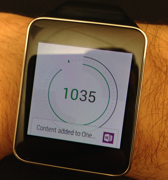 Android Wear watch take a note