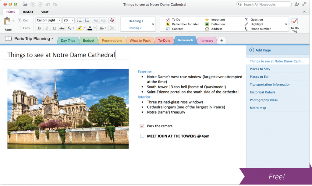 OneNote on Mac OS