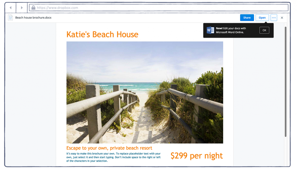 Dropbox-Office Online Product Screenshot