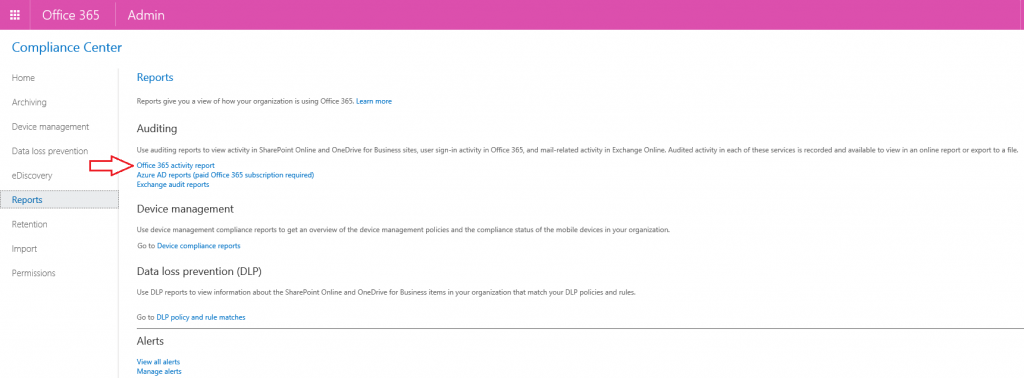 Announcing new activity logging and reporting capabilities for Office 365 2 v2