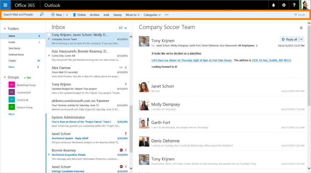 cropped and highlighted-New features coming to Outlook on the web 1