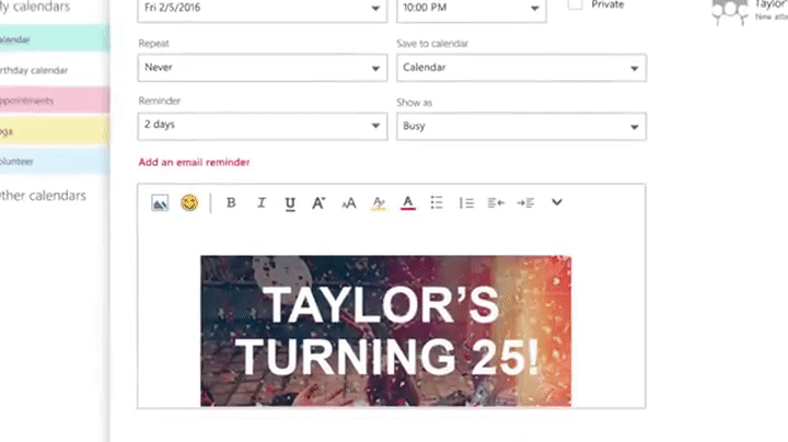 Outlook-Emoji and image editing