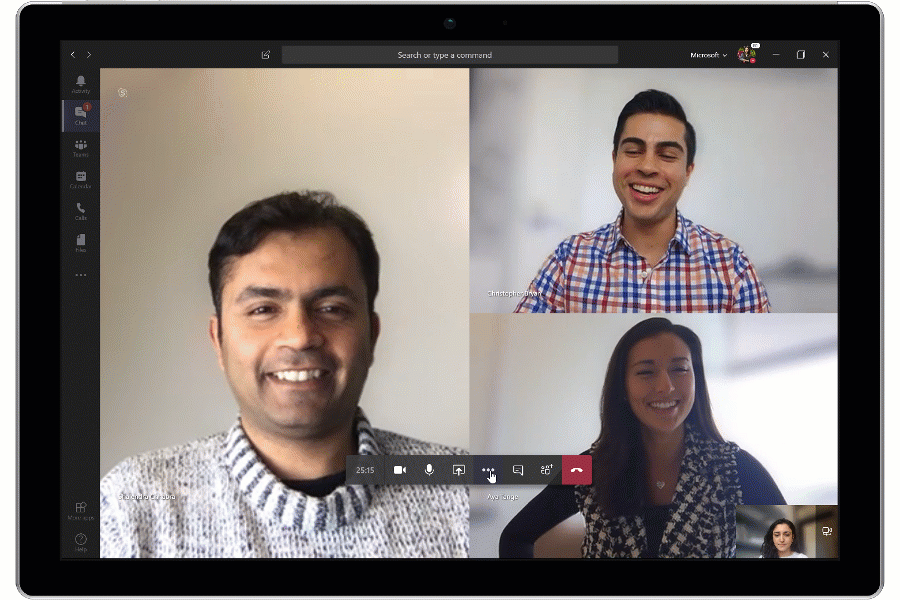 Image showing live captions and subtitles utilized in Teams.