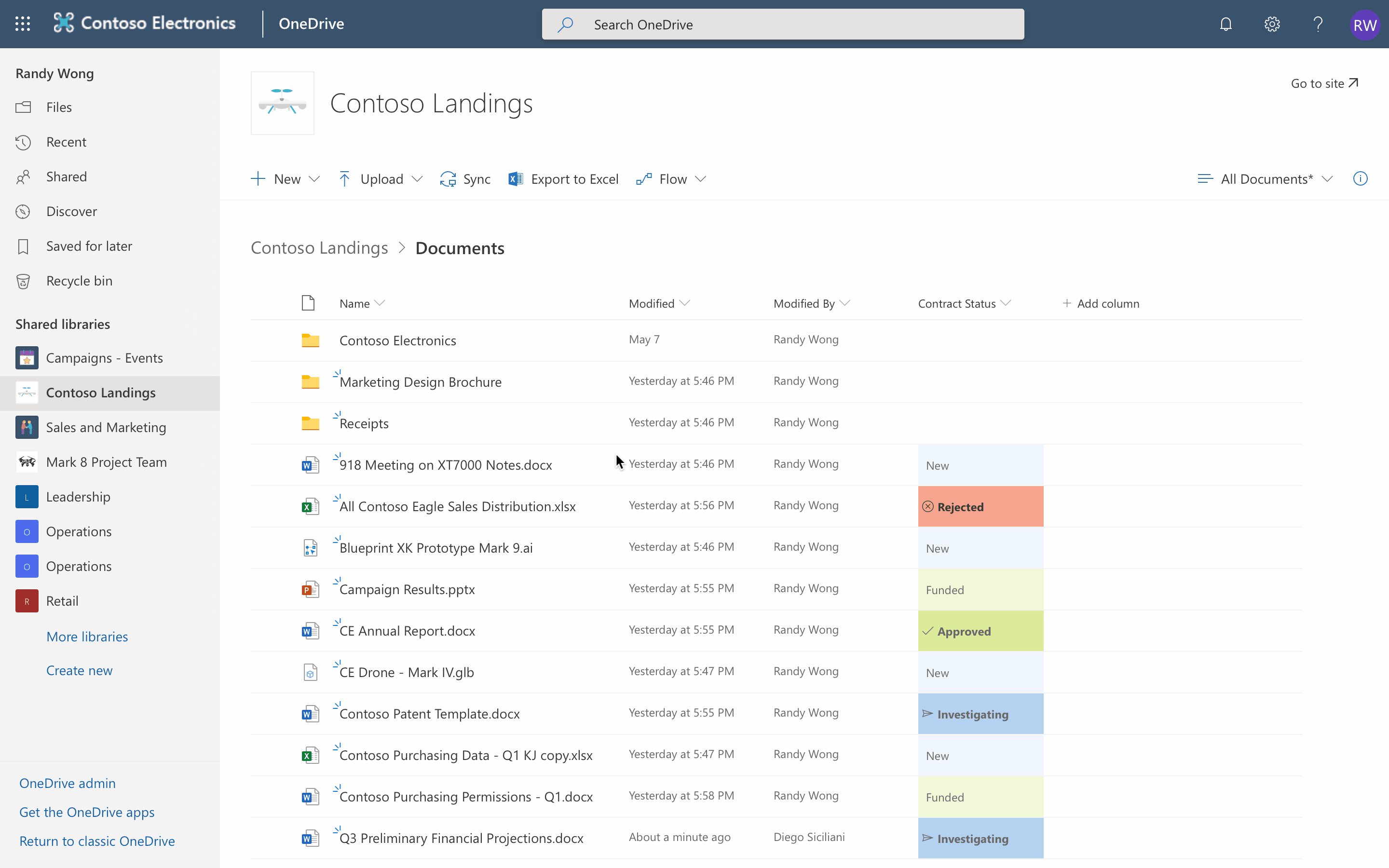 Animated image of a comment left in a Word document stored in OneDrive.