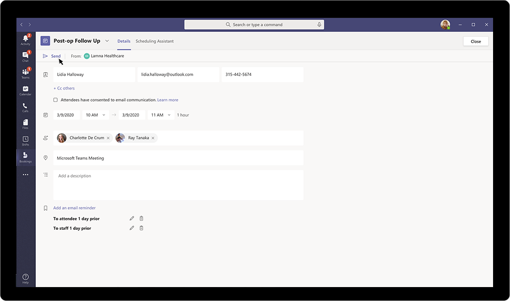Manage multiple departments and staff in a single scheduling experience.