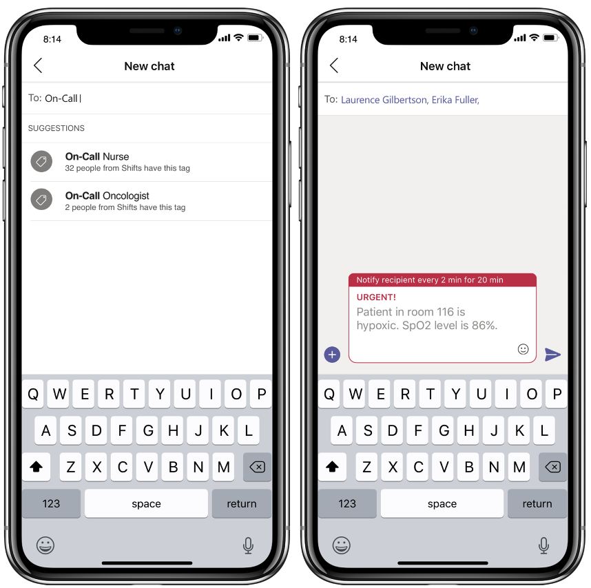 Reach the right people in chat with the ability to tag users by shift 2.