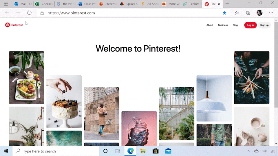 Vertical tabs in Microsoft Edge.