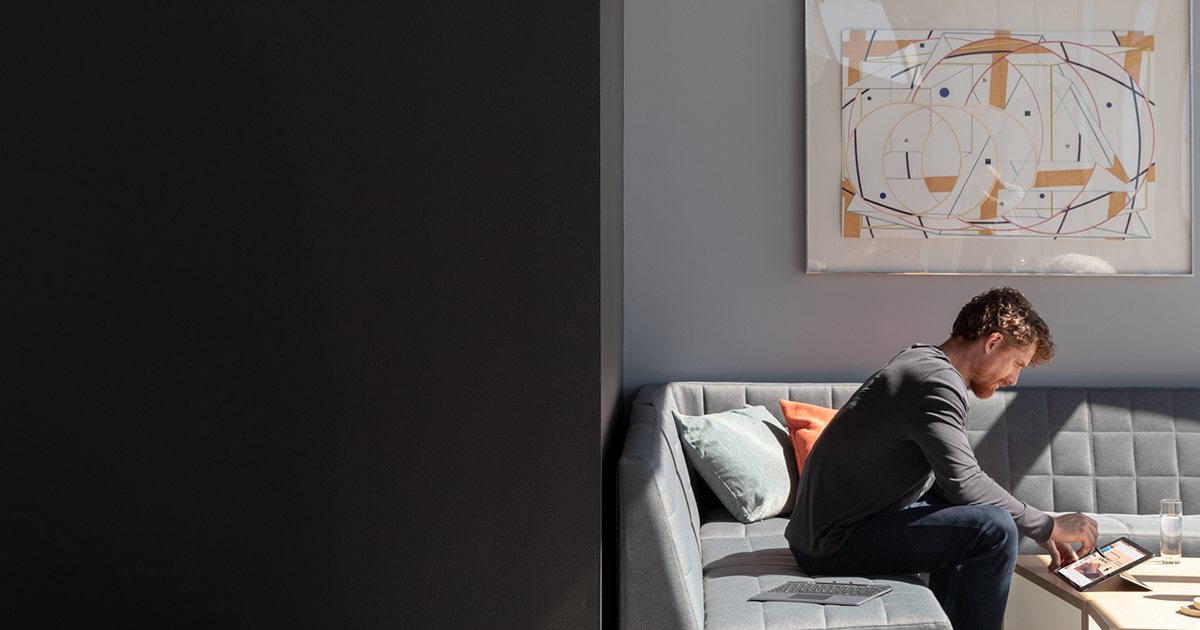 A man working from home.