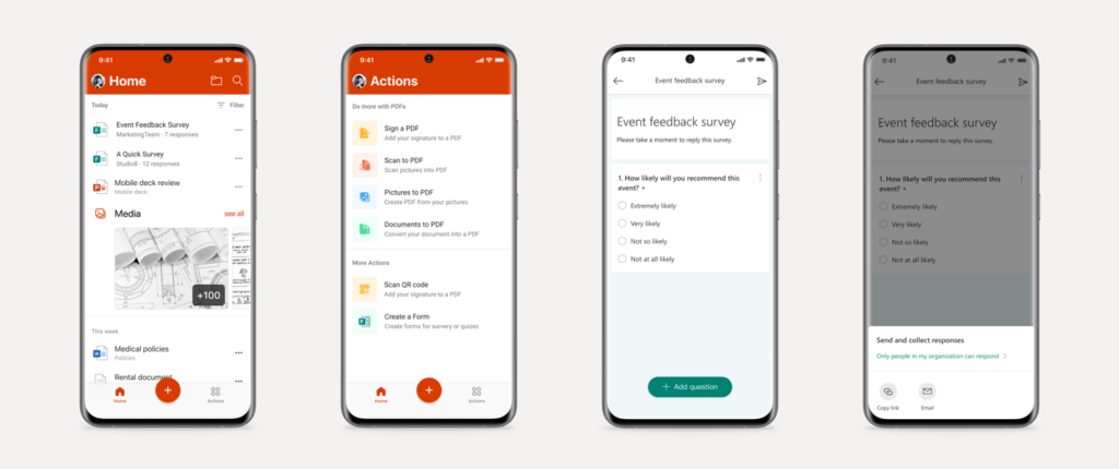 Create Forms in Office Mobile