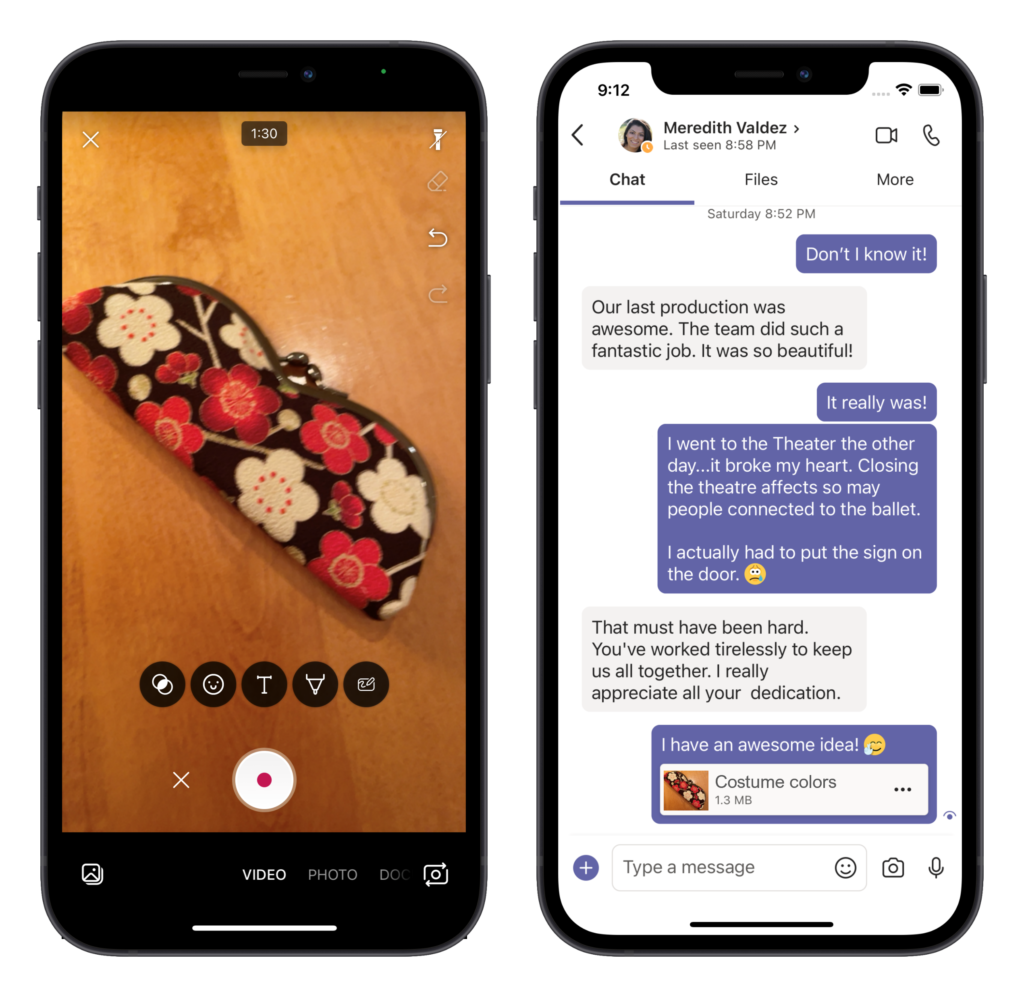Take short video snippets, annotate and share your thoughts in Teams