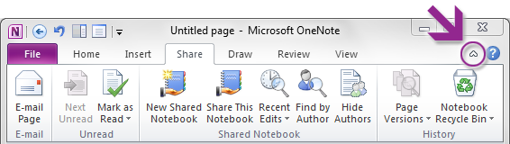 arrow pointing to how to collapse the dropdown menu