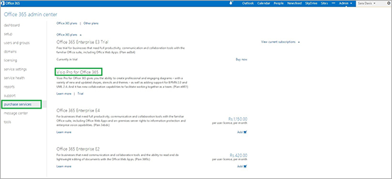 Visio 2013 for office 365 menu