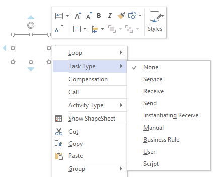 Changing the task type