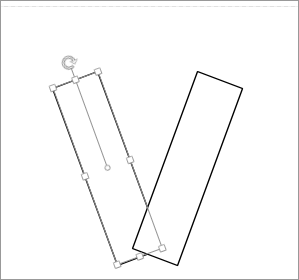 a rectangle is being rotated