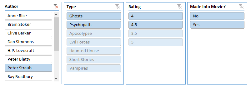 Slicer button examples Slicer button examples