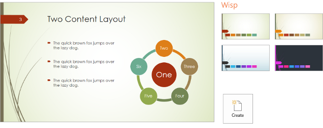 Example of Wisp Theme
