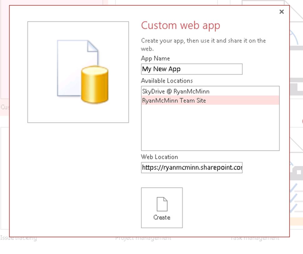 Create a new web app.