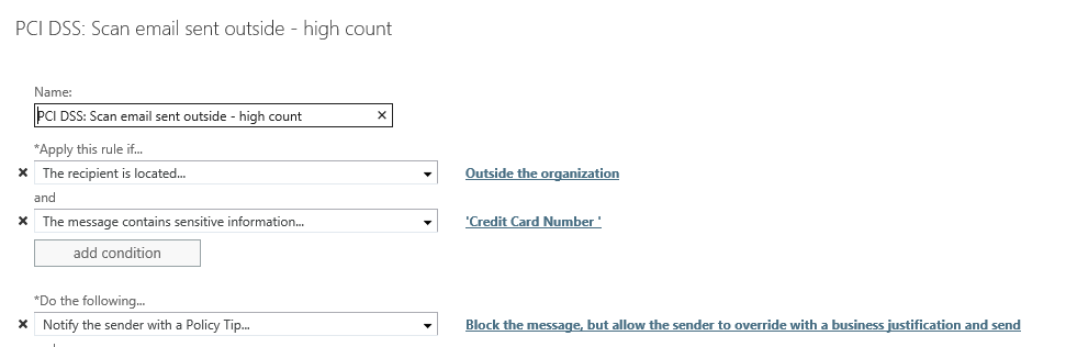PCI DSS: Scan email sent outside - high count menu is displayed