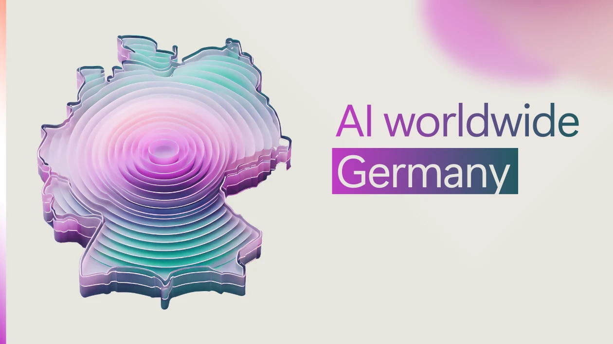 A decorative image with text reading "AI worldwide Germany."
