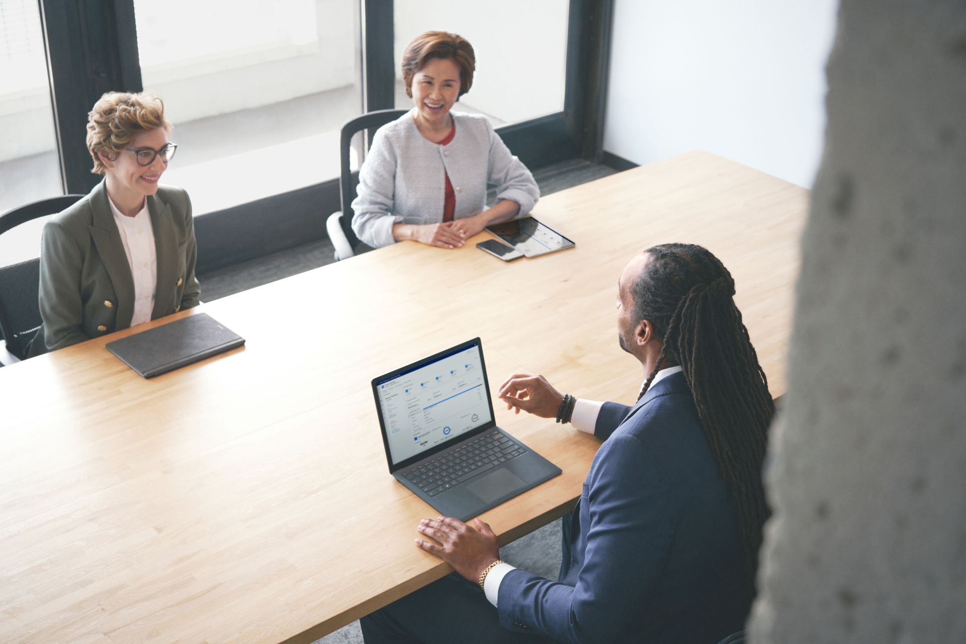 People sitting at a conference table