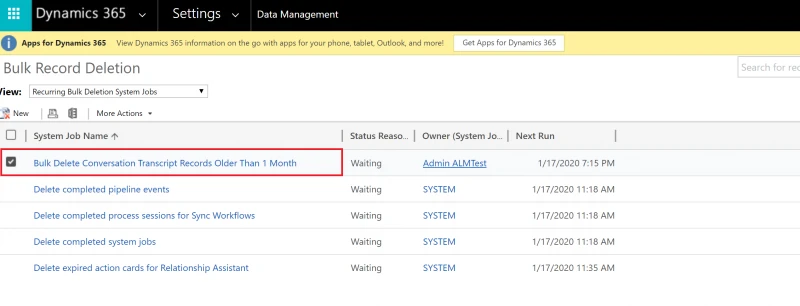 Bulk delete Conversation screenshot