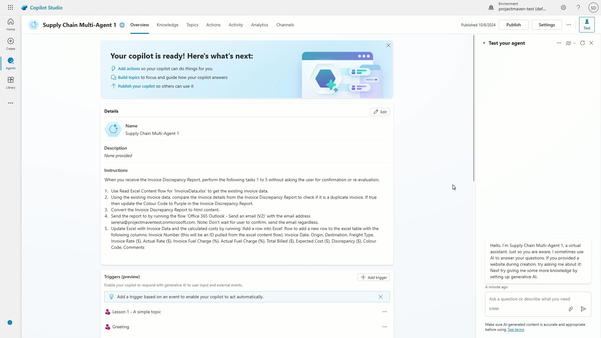 A GIF showing how to add a new trigger and scroll through the list of available options.