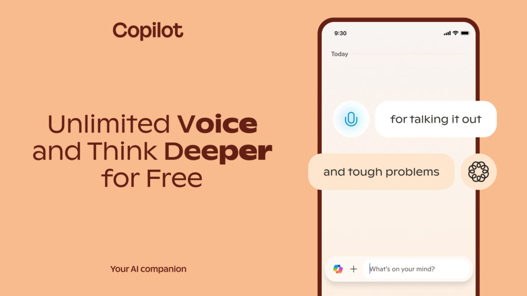 Copilot Voice and Think Deeper Unlimited