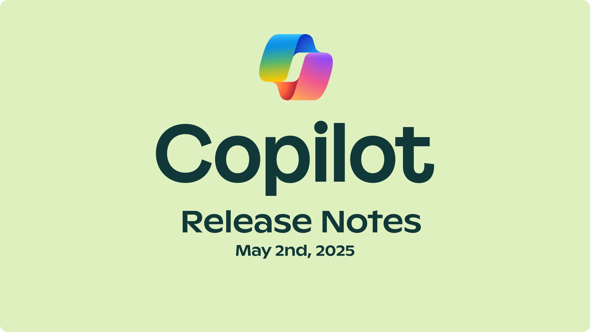 A Microsoft Copilot logo with a rainbow colored logo