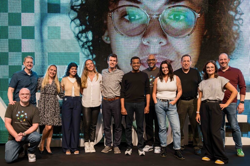 a group of people posing for a photo