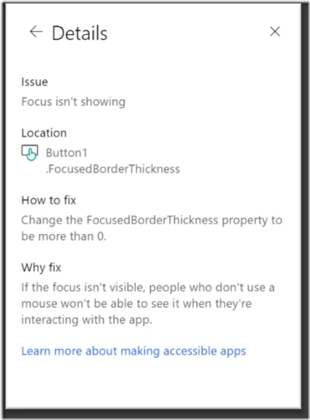 Details accessibility checker.