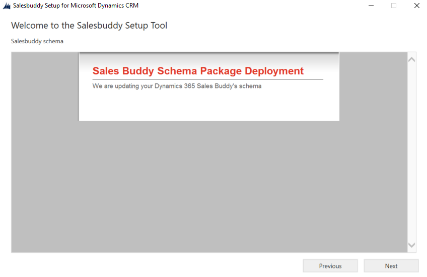 Package Deployer deployment screen