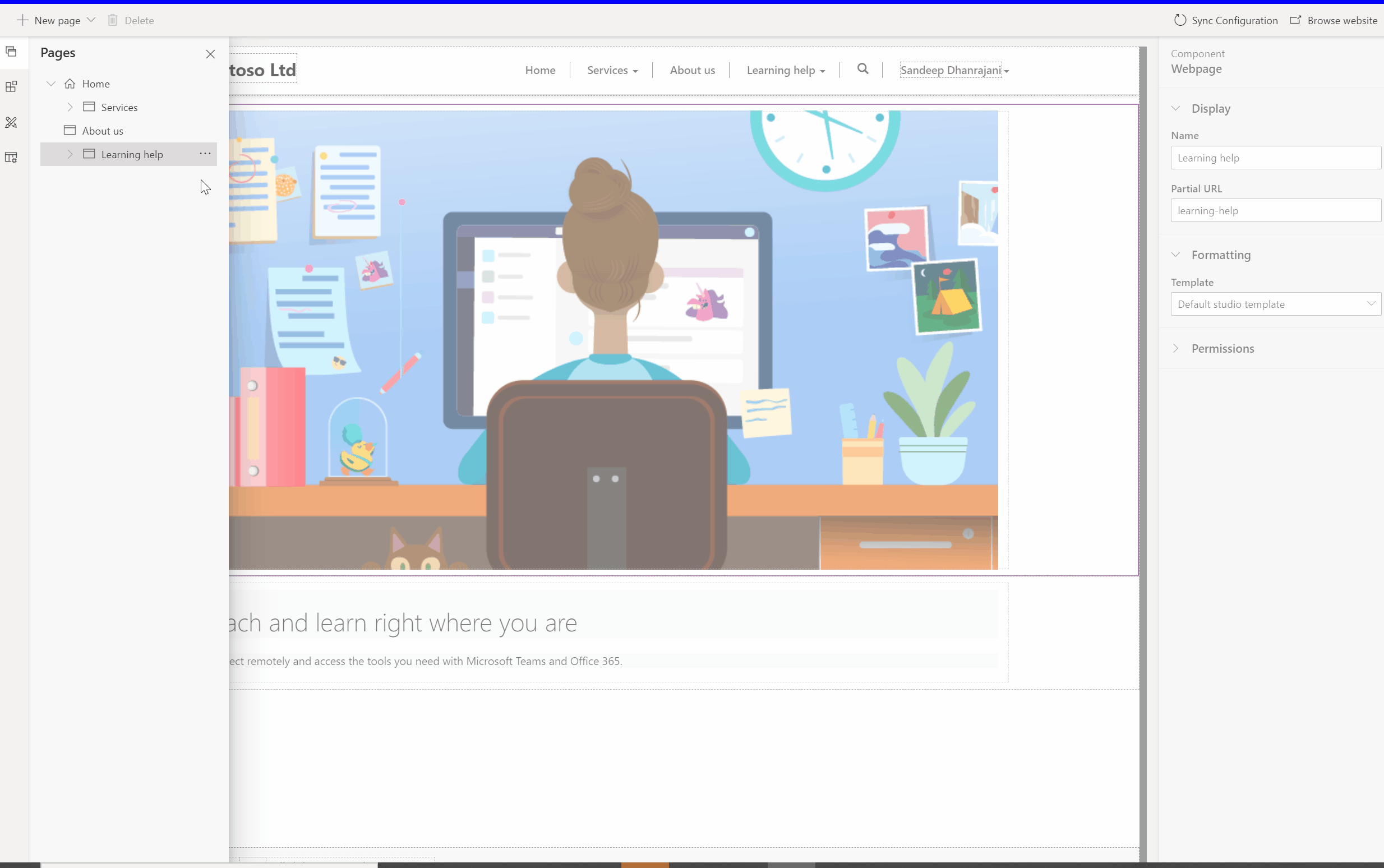Page permissions overview